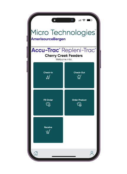 Accu Trac Repleni Trac Mobile on iPhone screen