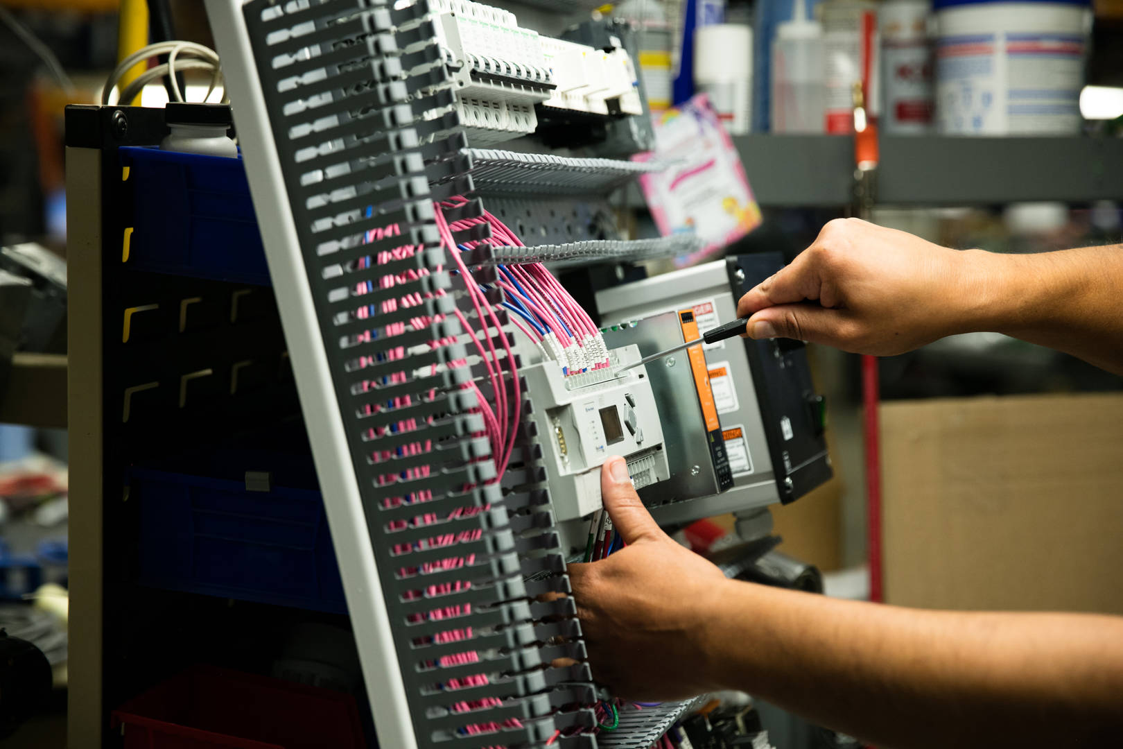 person repairing technology