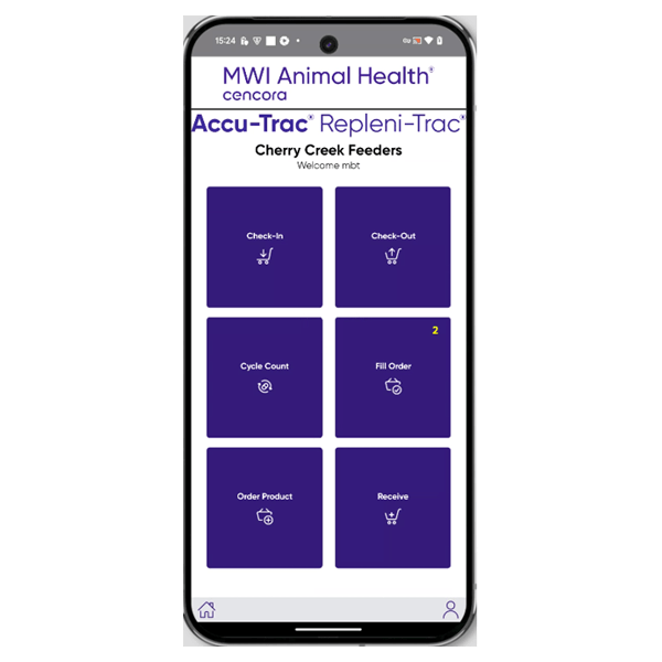 Accu Trac Repleni Trac Mobile on iPhone screen