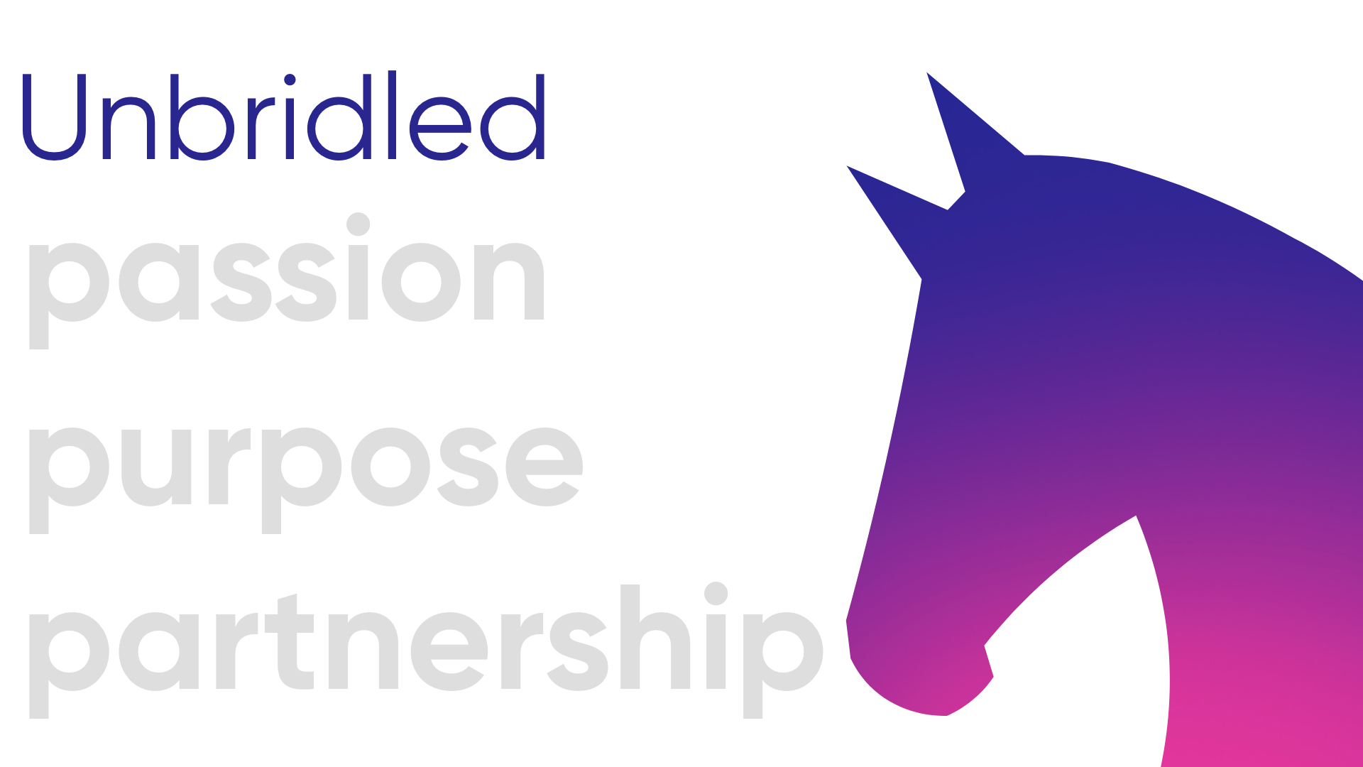 Unbridled passion purpose partnership with horse icon