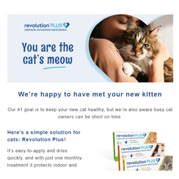 Revolution Plus new cat email