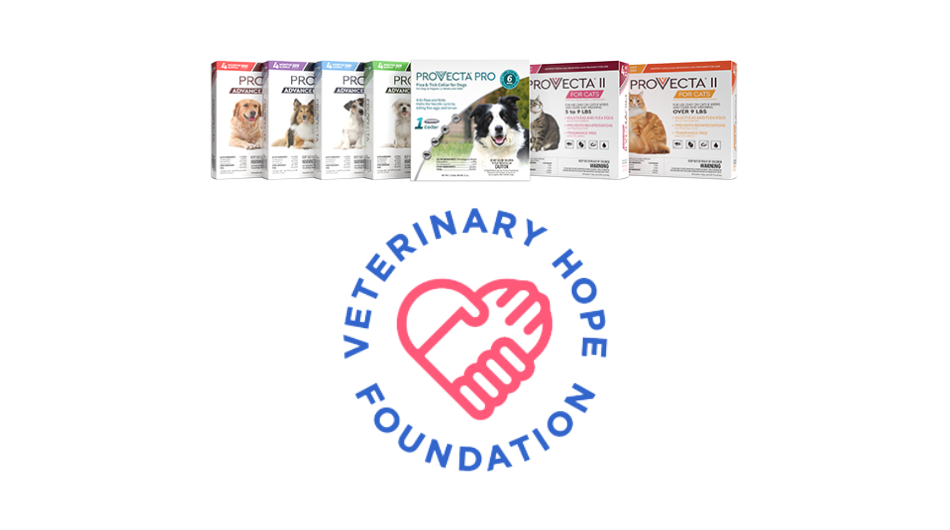 Veterinary Hope Foundation Logo and Provecta Product line