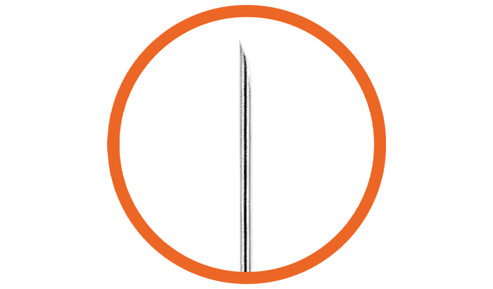 tri-bevel needles
