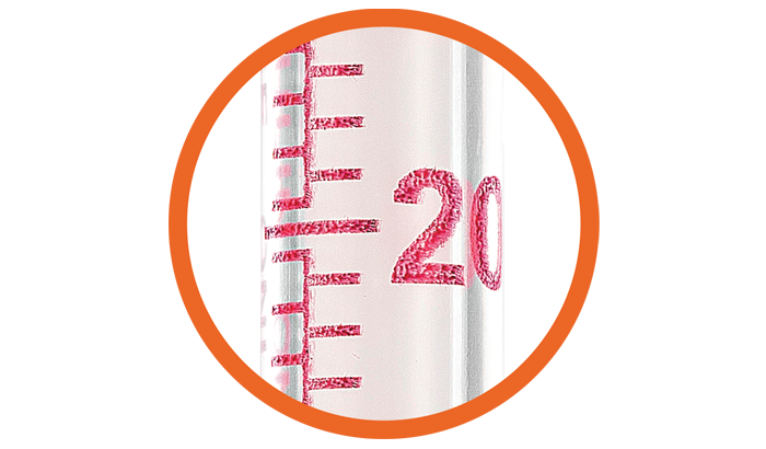 unit markings on insulin syringes