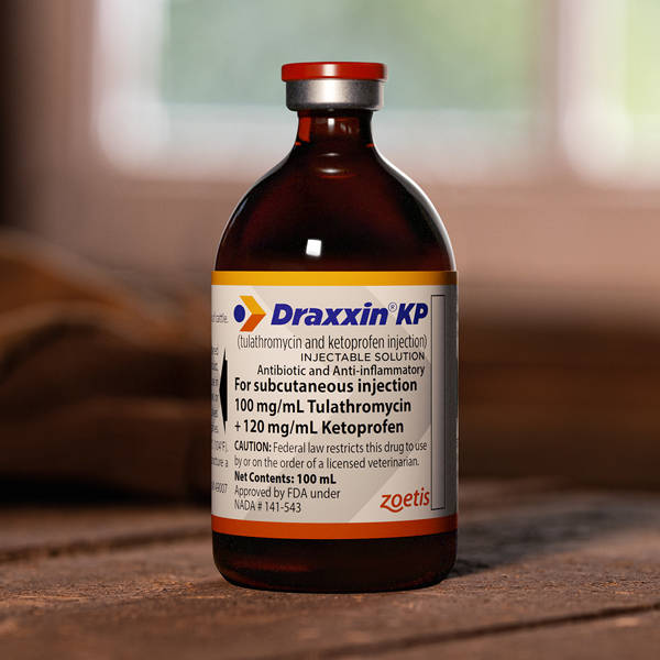 Zoetis Draxxin KP antibiotic vial
