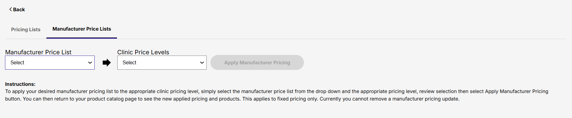 myAnimalRx Manufacturer Annual Pricing List Automation