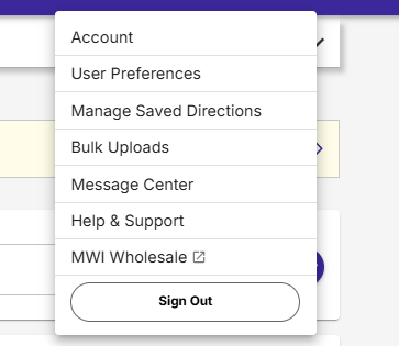myanimalrx navigation message center