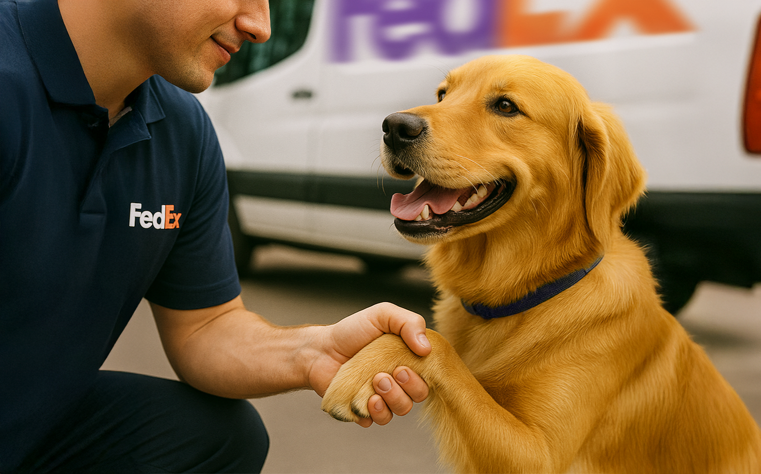 FedEx Dog Pawshake