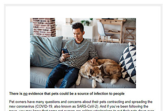 Email template for communicating to your customers about Coronavirus