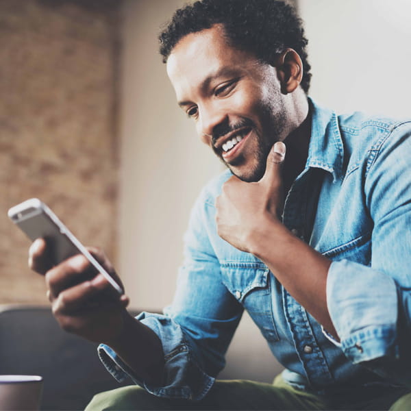man using mobile phone