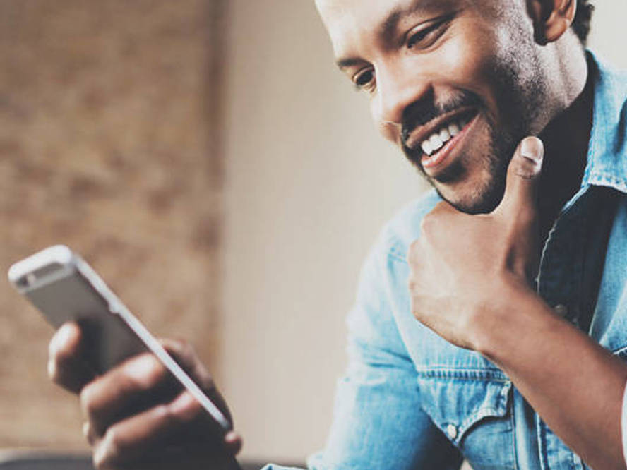 Man shopping on his phone