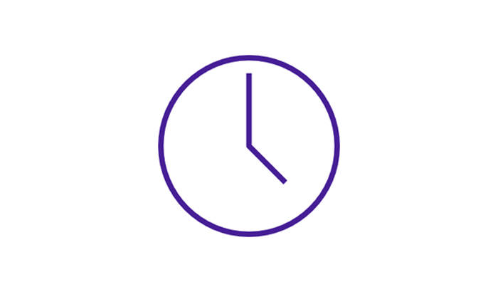 Blue clock icon