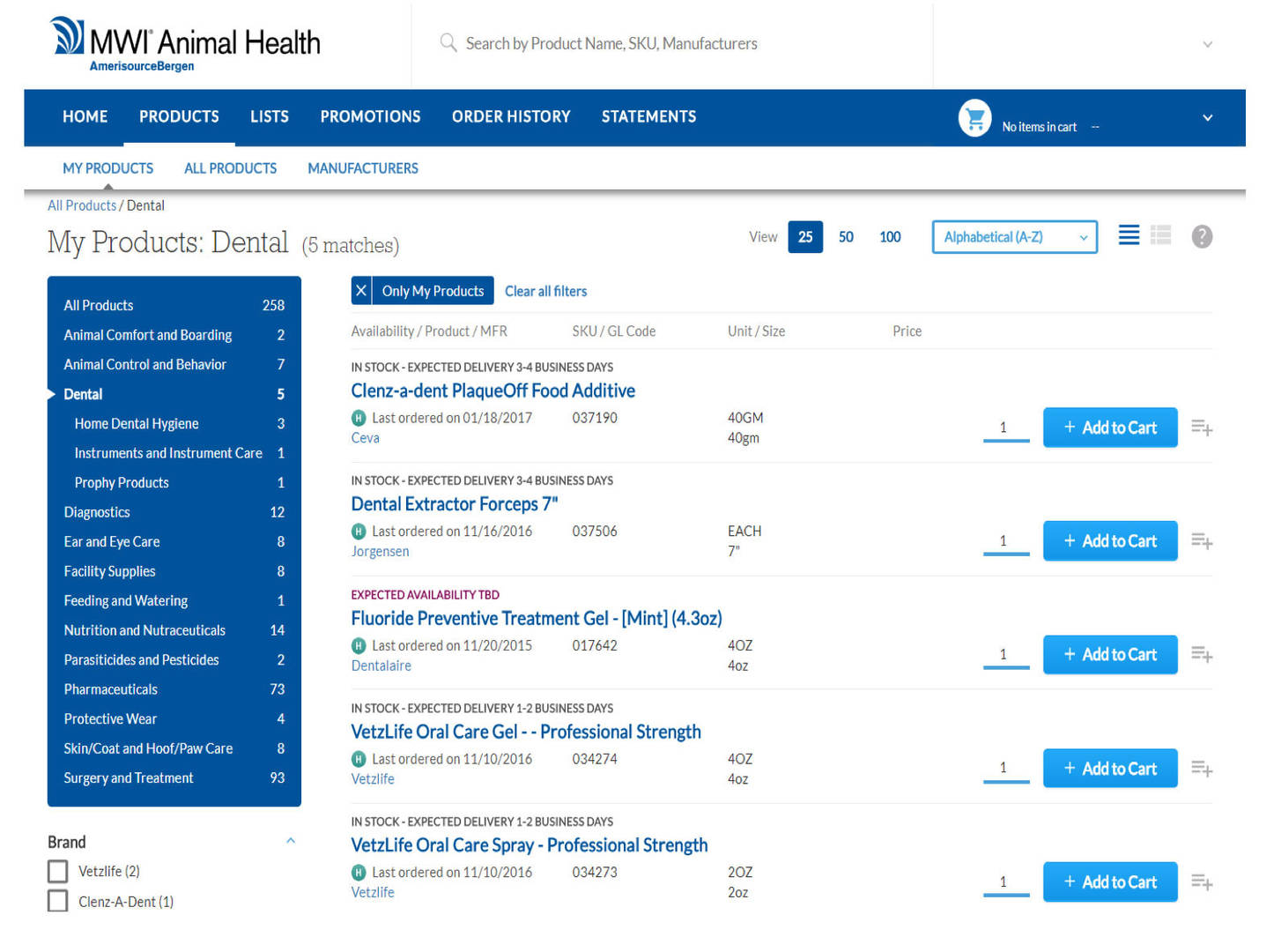 Online Store MWI Animal Health