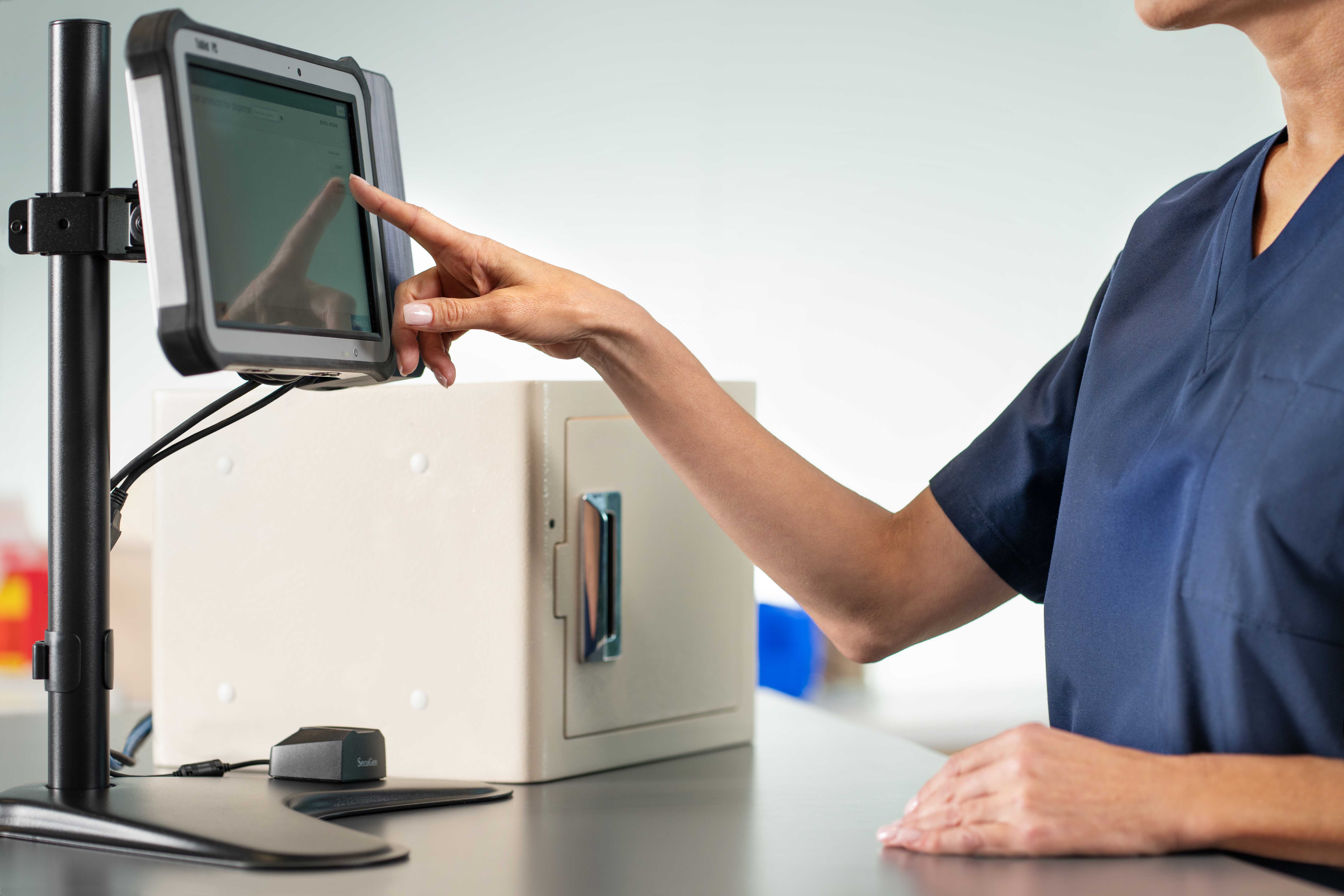 woman using a repleni trac vault