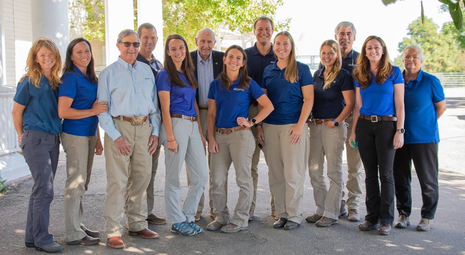 Group staff photo of the veterinarians at Littleton Equine Medical Center